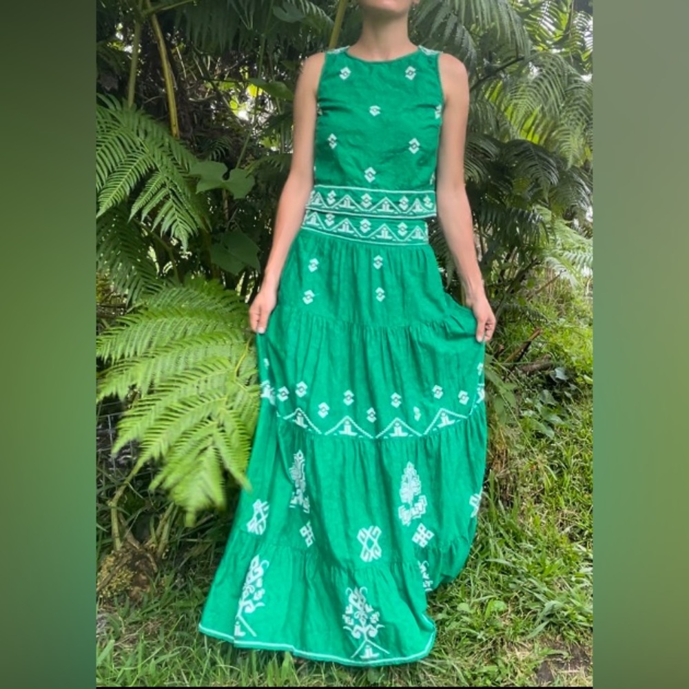 Boho Two Piece Embroidered Skirt and Top - Size 4